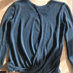 James Perse thin knit sweater in dark green size 1